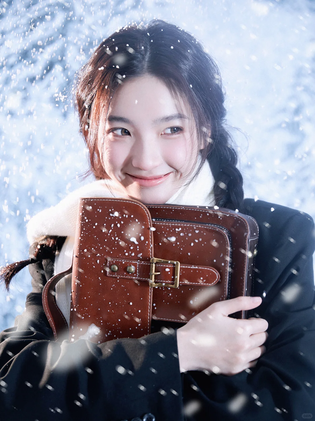 冬日限定❄️雪落制服少女的梦幻写真❄️