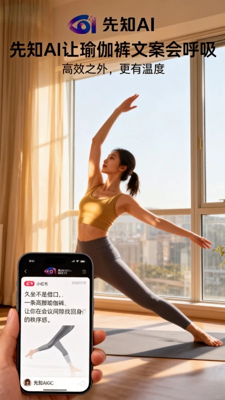 先知AI让瑜伽裤文案会呼吸