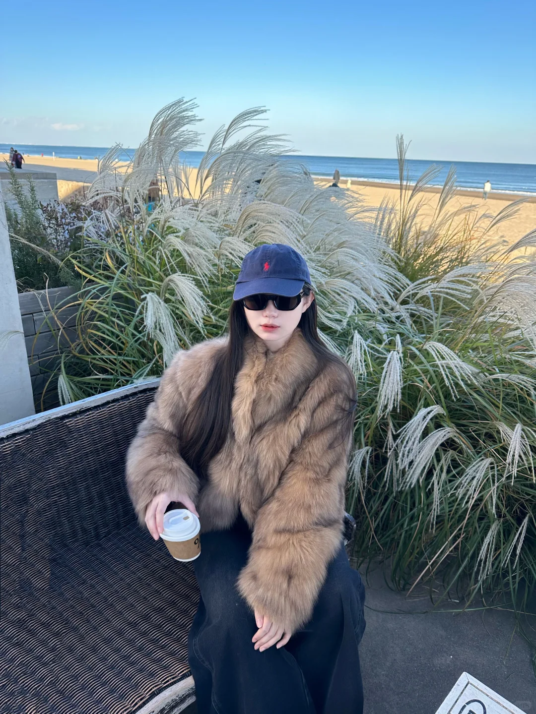 170 125斤微胖穿搭｜冬天的海边咖啡☕️