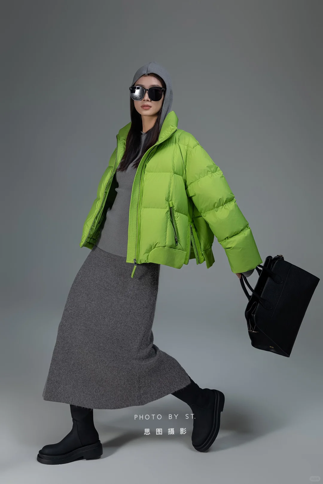 羽绒服拍摄｜棚拍 高辨识度女模