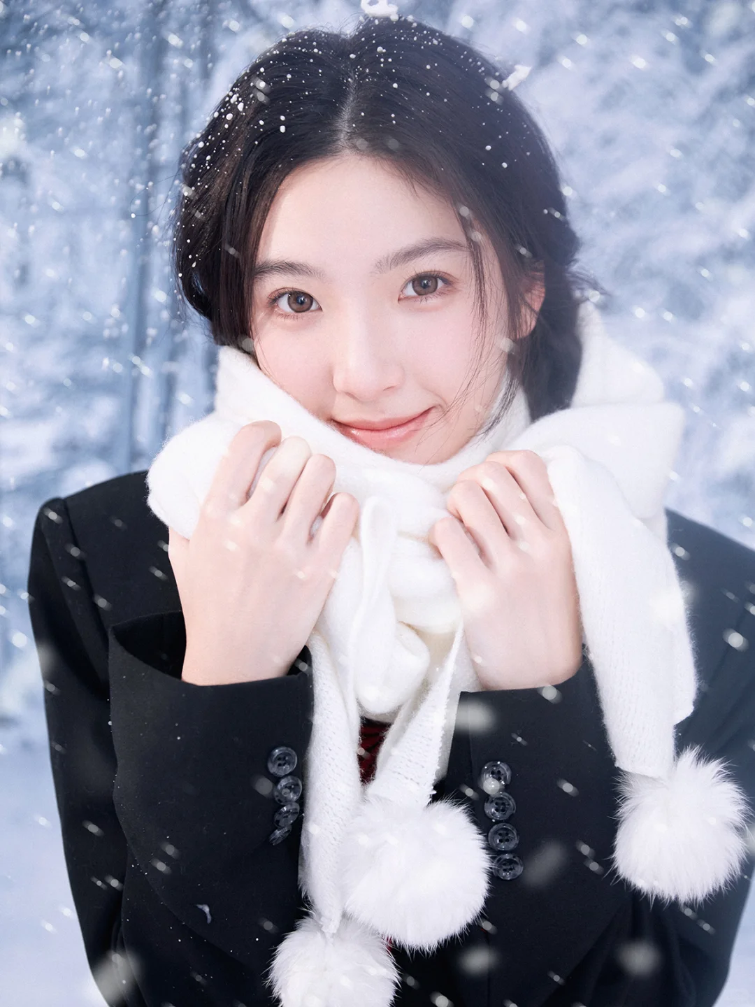 冬日限定❄️雪落制服少女的梦幻写真❄️