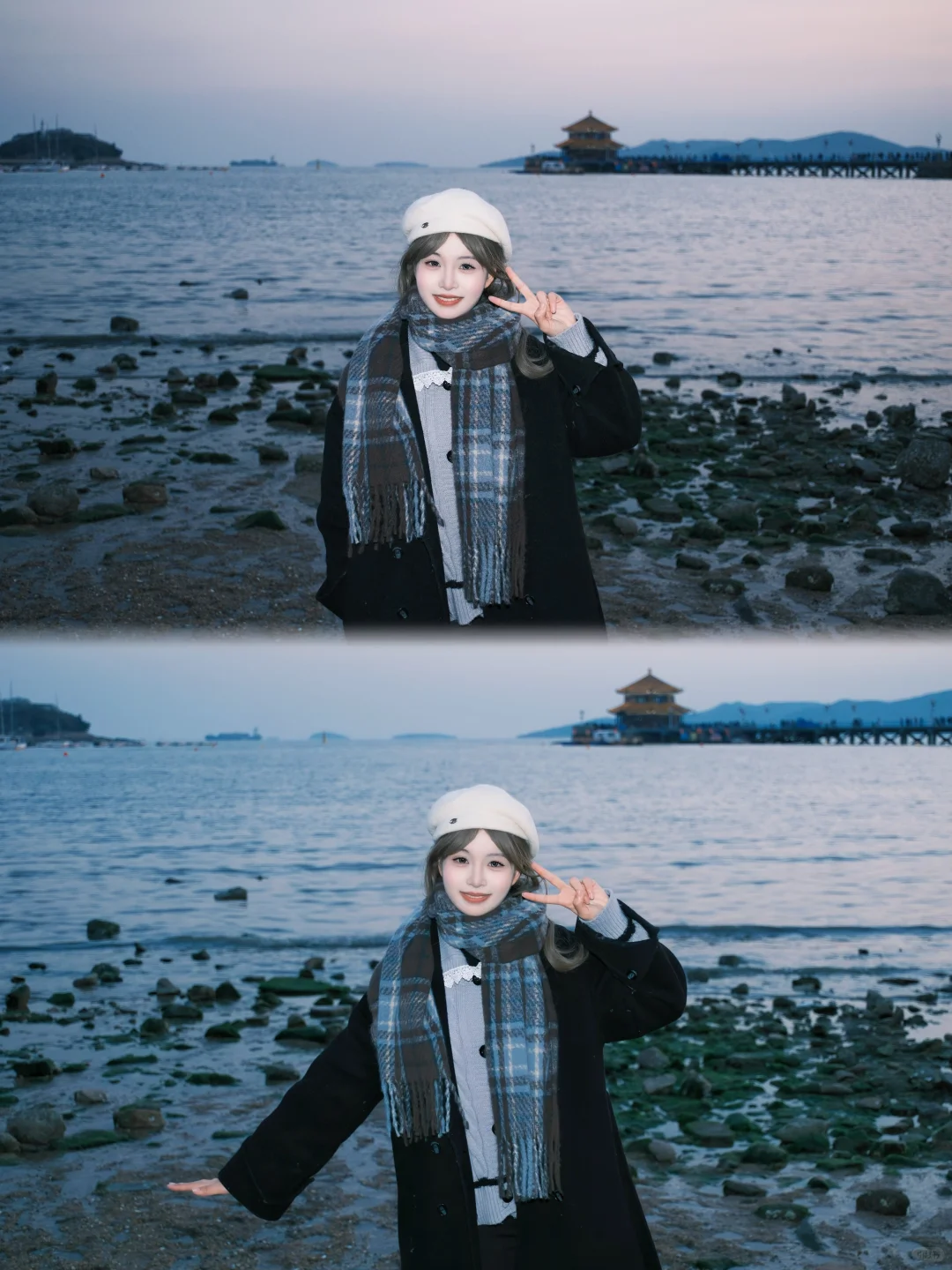 青岛栈桥拍照都来找这个小姐姐～超好看❗️