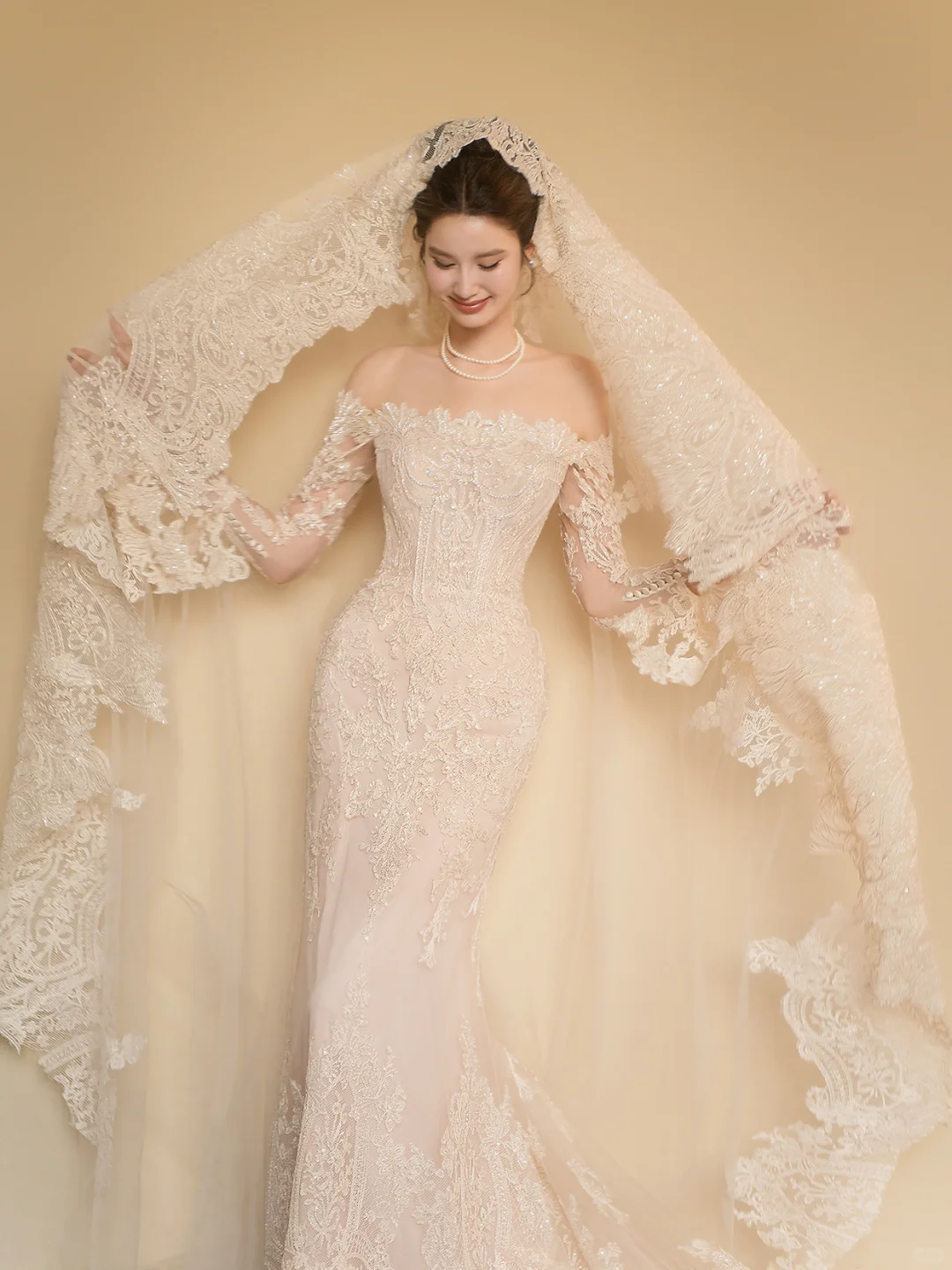 真的会被蕾丝婚纱美晕😵‍💫上身效果绝绝子