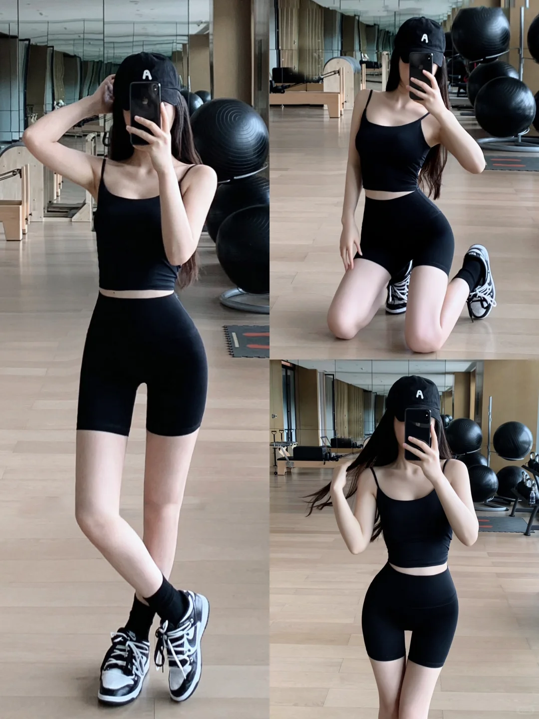 显瘦神器来啦！all black瑜伽服上身就是辣妹