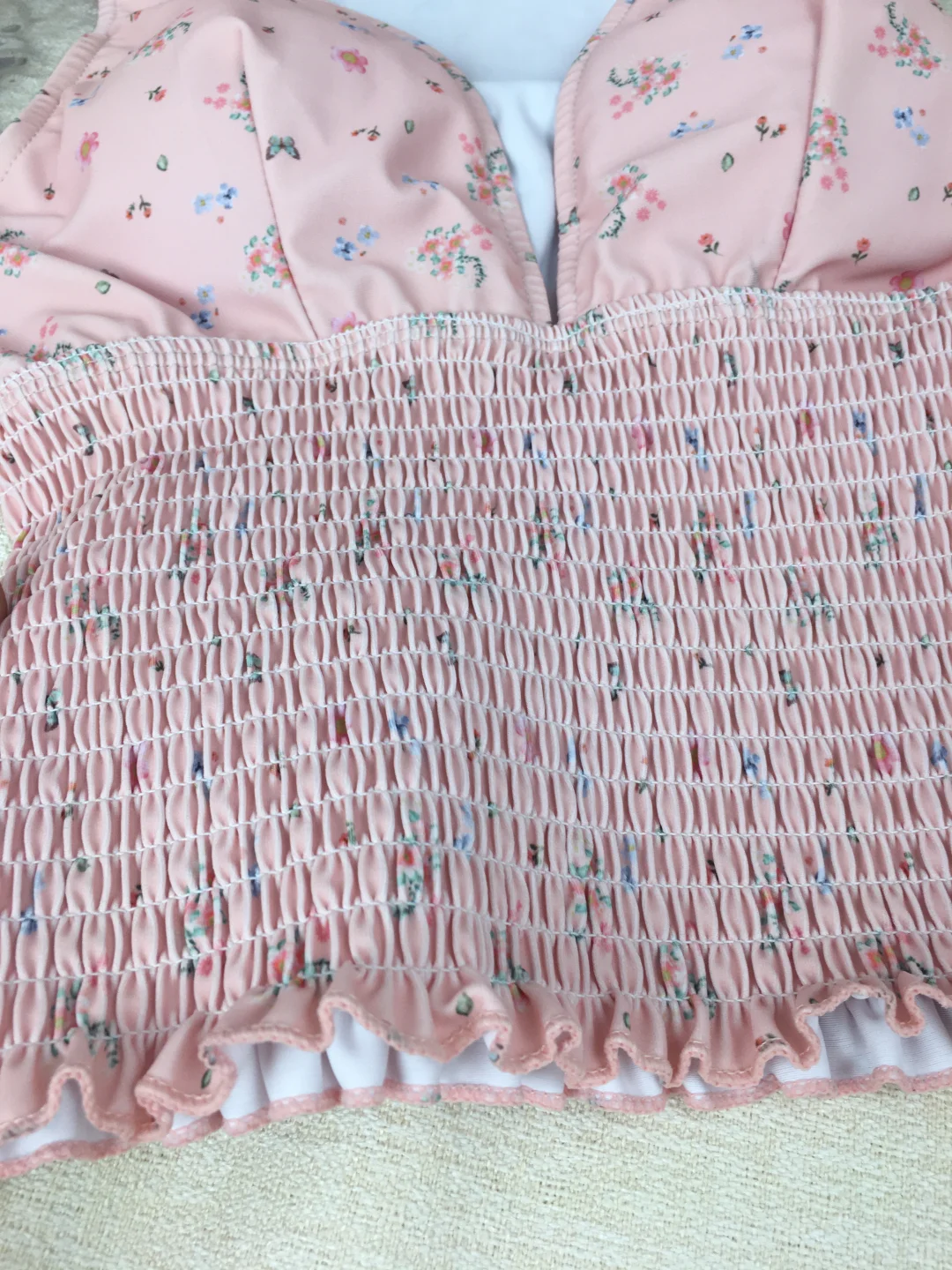 甜妹私汤OOTD♨️这套分体泳衣美到没有上限🌸