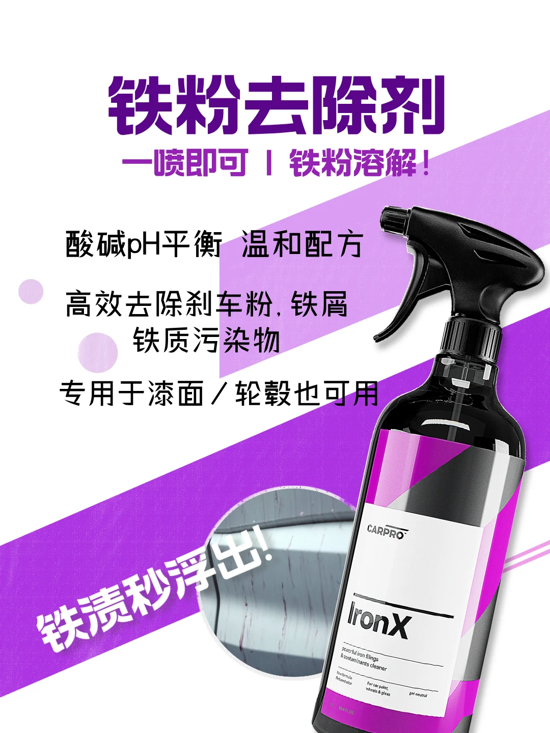 直接喷就溶解铁粉!!