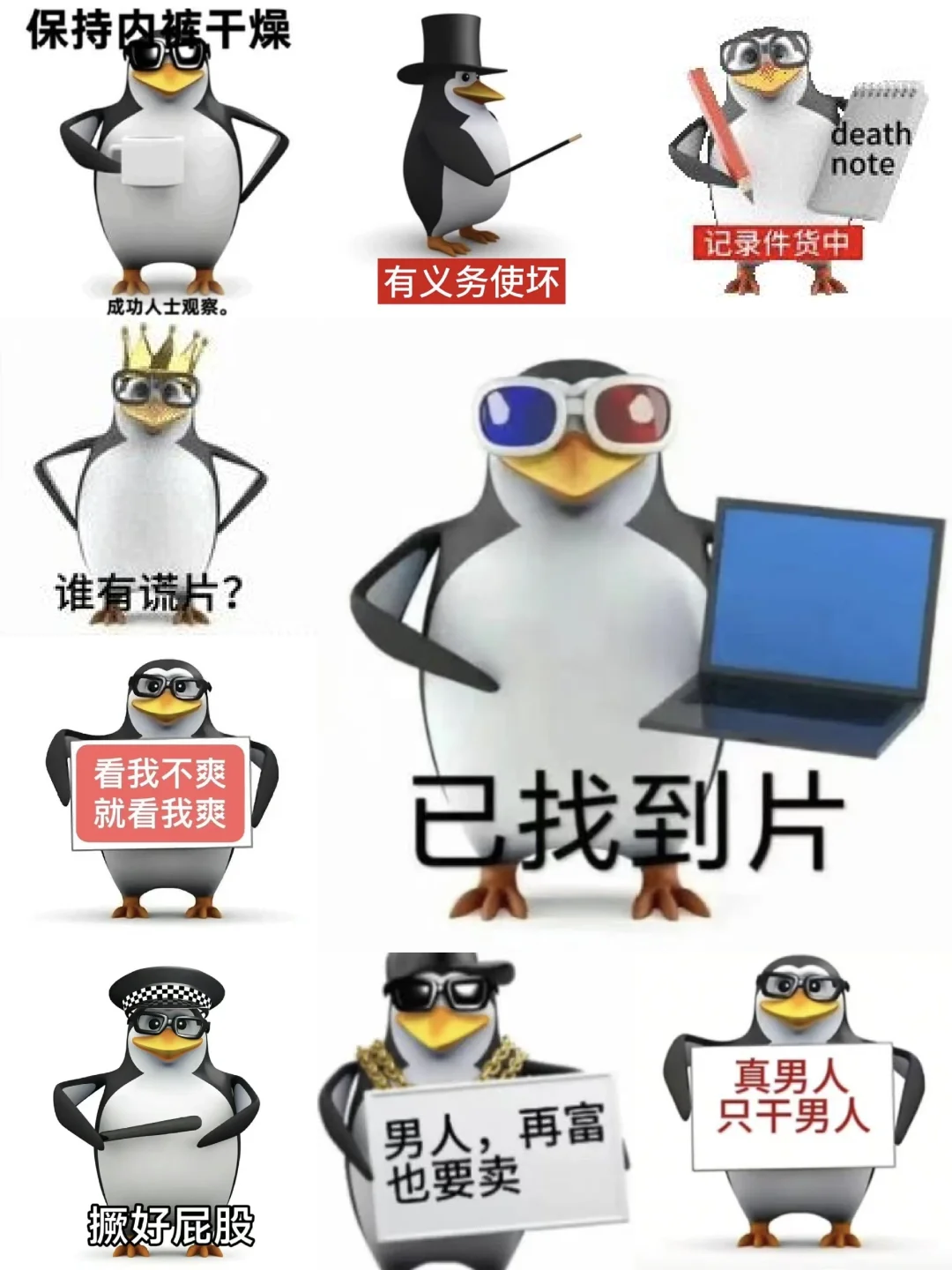 企鹅表情包｜已找到片