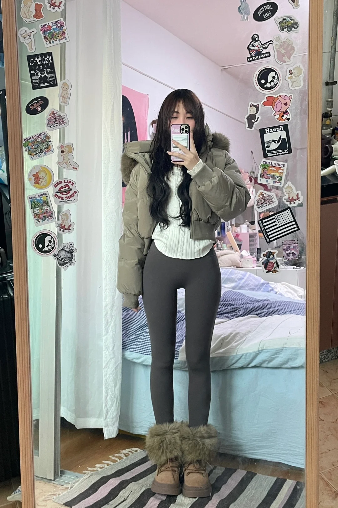 小个子不冻腿ootd⛸️🤎鲨鱼裤穿搭合集
