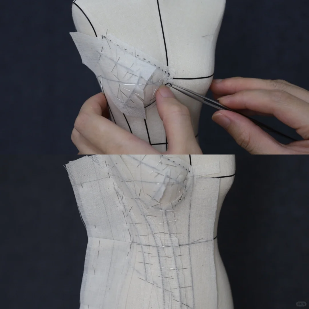1/3迷你胸衣 立裁制作过程