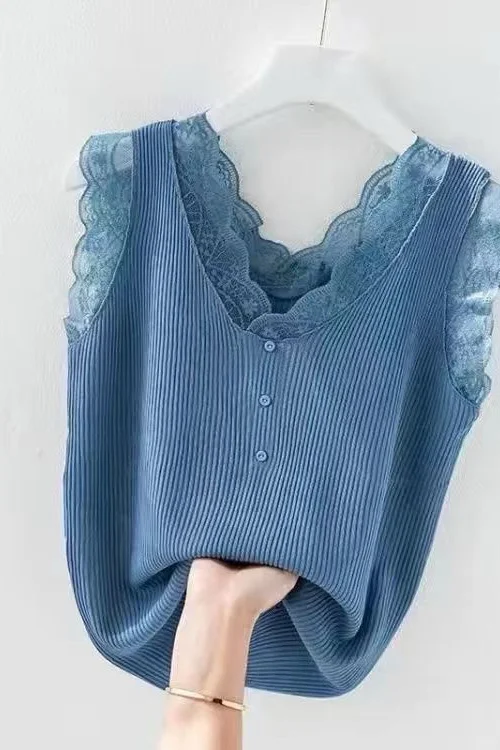 敲温柔的镂空背心～太好看了～