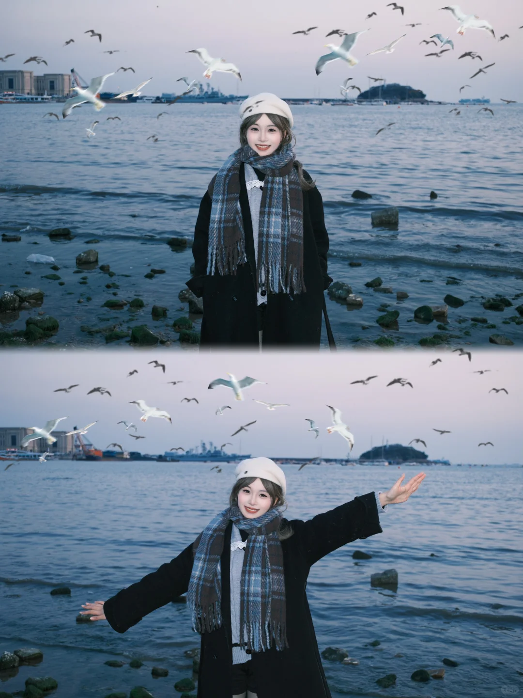 青岛栈桥拍照都来找这个小姐姐～超好看❗️