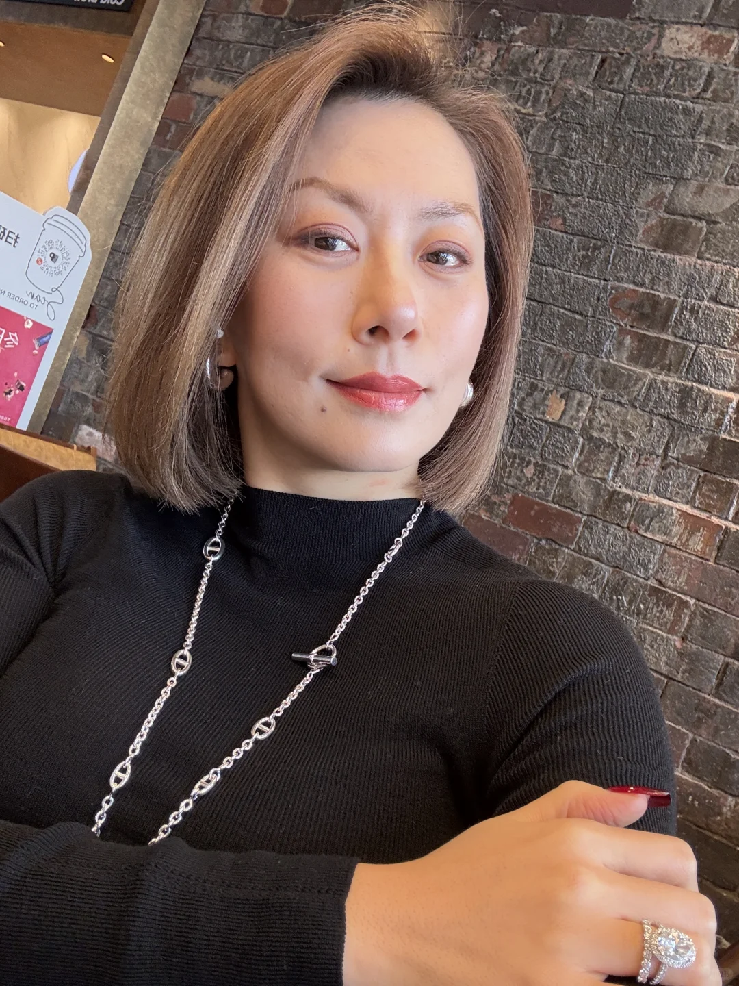 经典款穿搭总没错吧～姐姐的冬日黑皮衣look