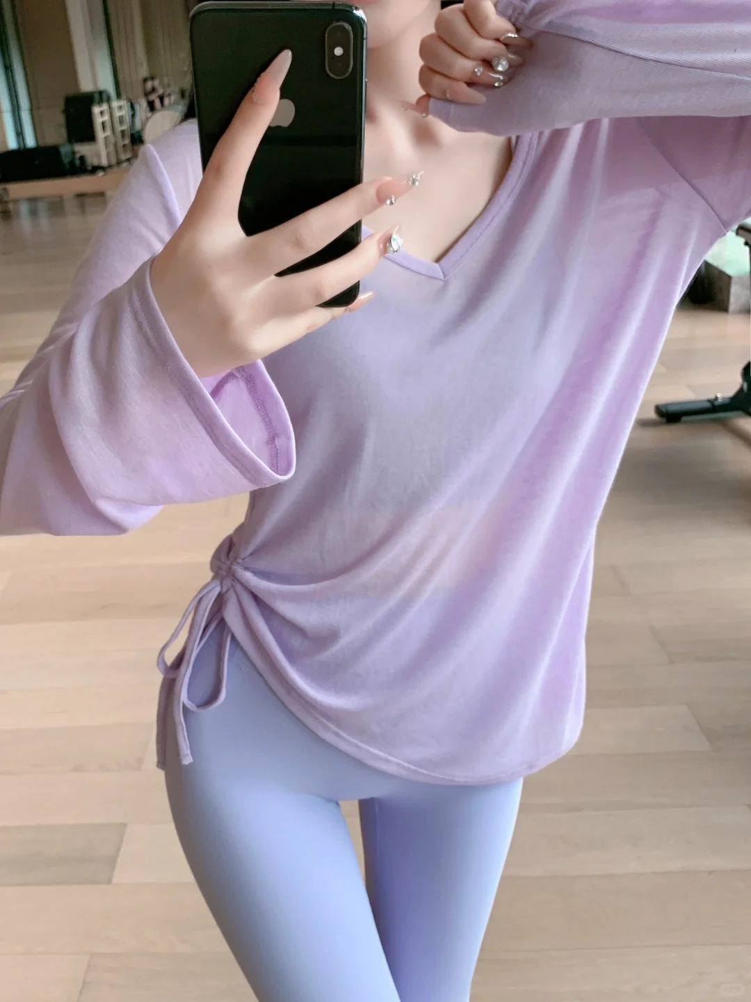 在我💗窝香芋紫🪻显白又显瘦的瑜伽罩衫❗️