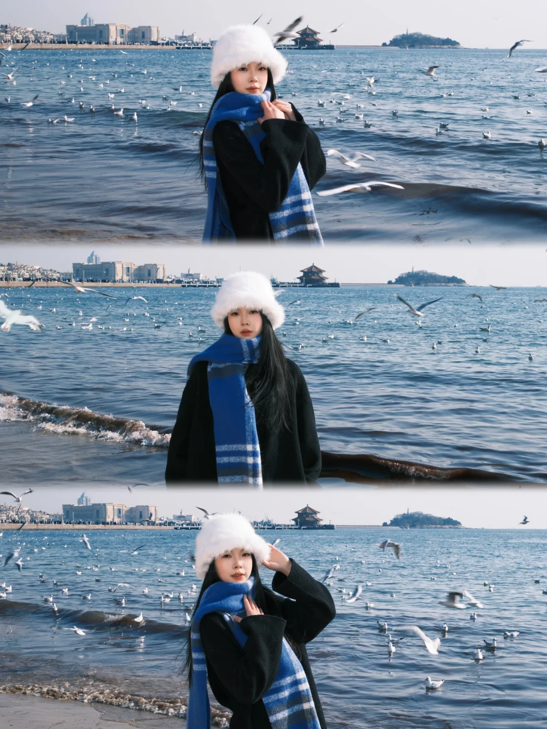 青岛栈桥拍照都来找这个小姐姐～超好看❗️