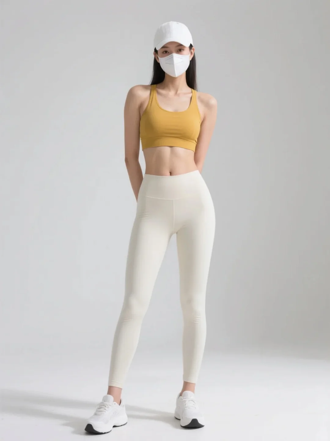 今日运动穿搭 深黄+米白 OOTD