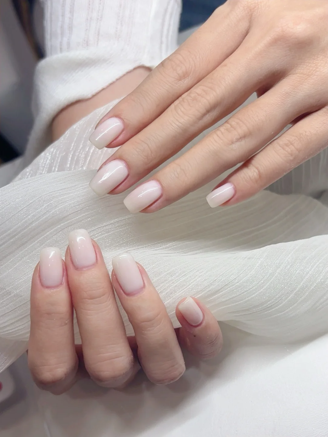 秋冬美甲纯欲风同款奶白广州美甲