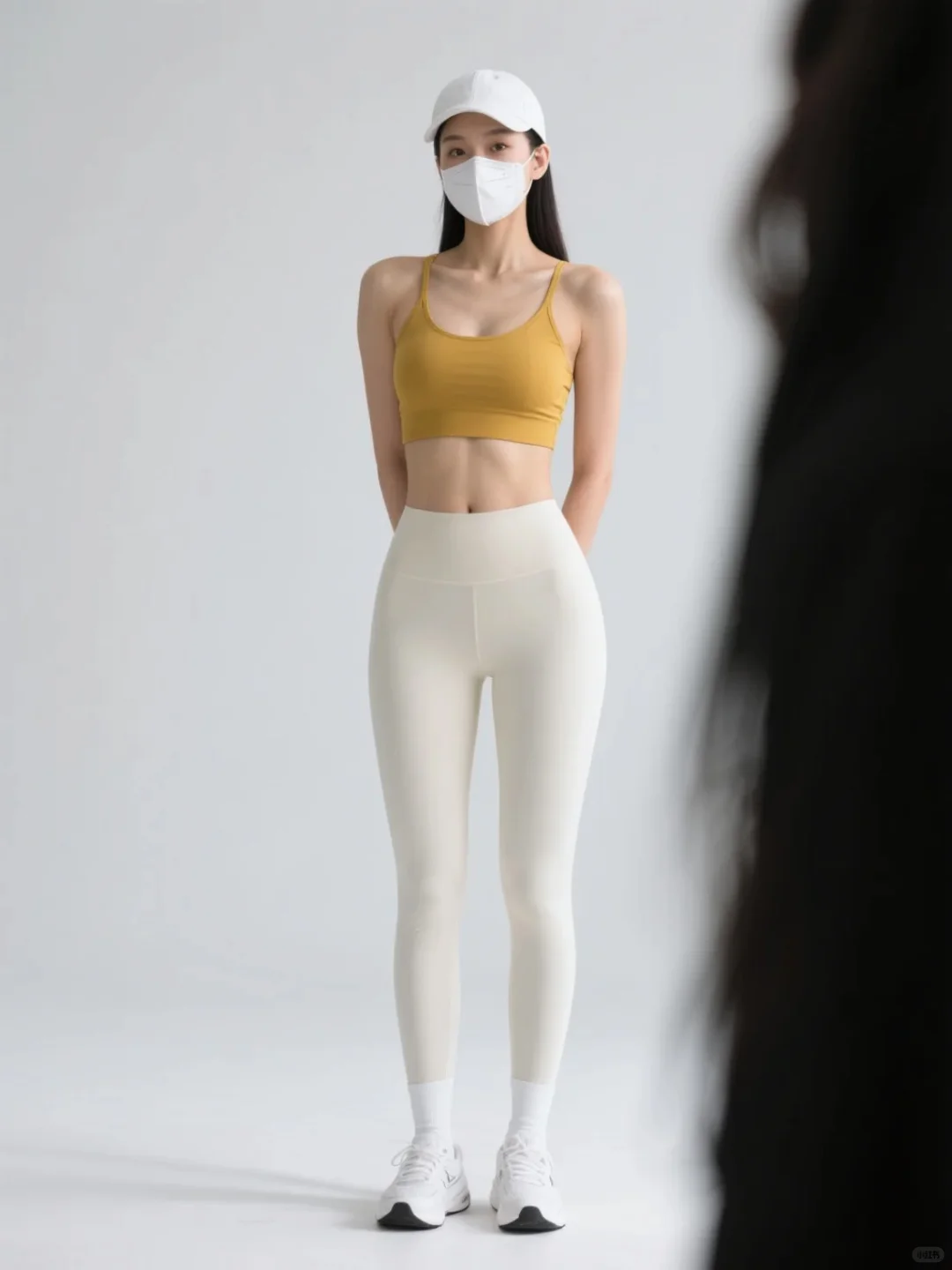 今日运动穿搭 深黄+米白 OOTD