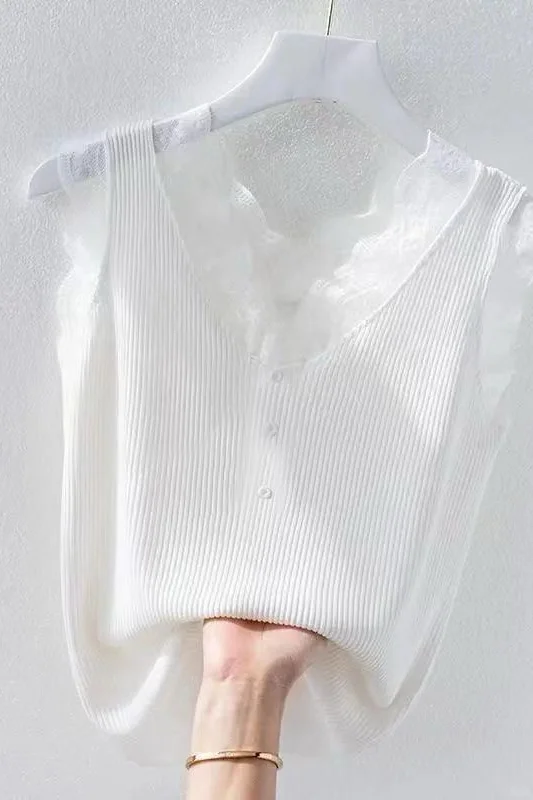 敲温柔的镂空背心～太好看了～