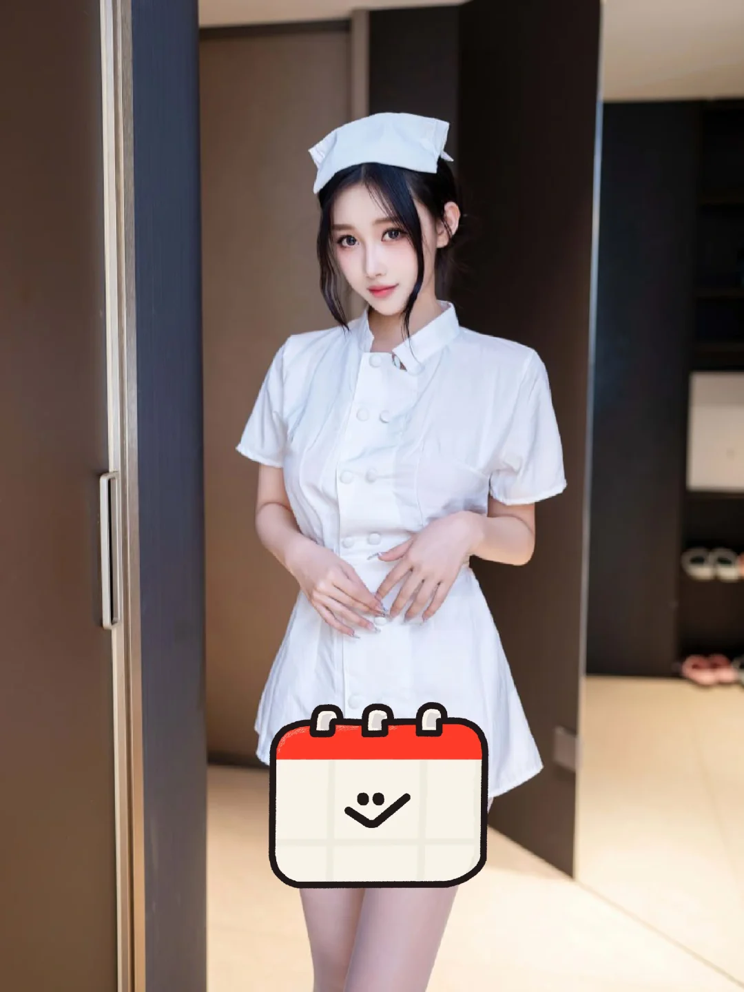 护士风穿搭、好温柔好有气质！