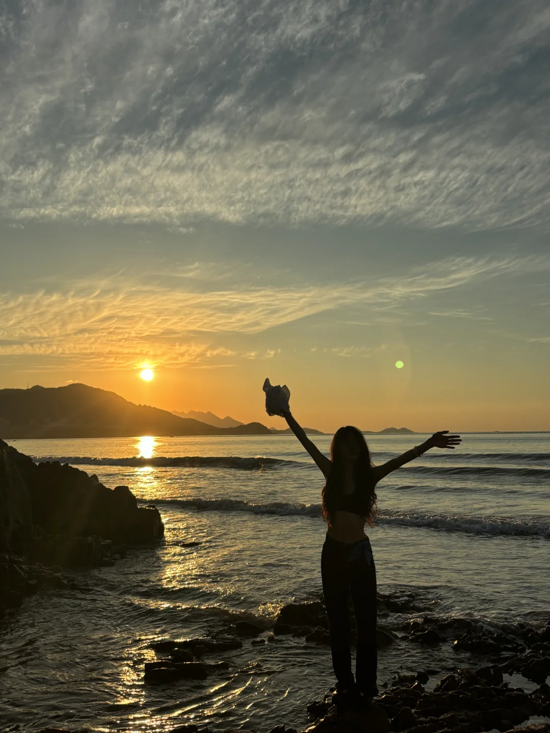 也是拍上了老娘与海