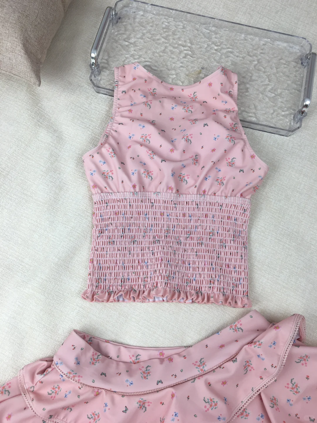 甜妹私汤OOTD♨️这套分体泳衣美到没有上限🌸