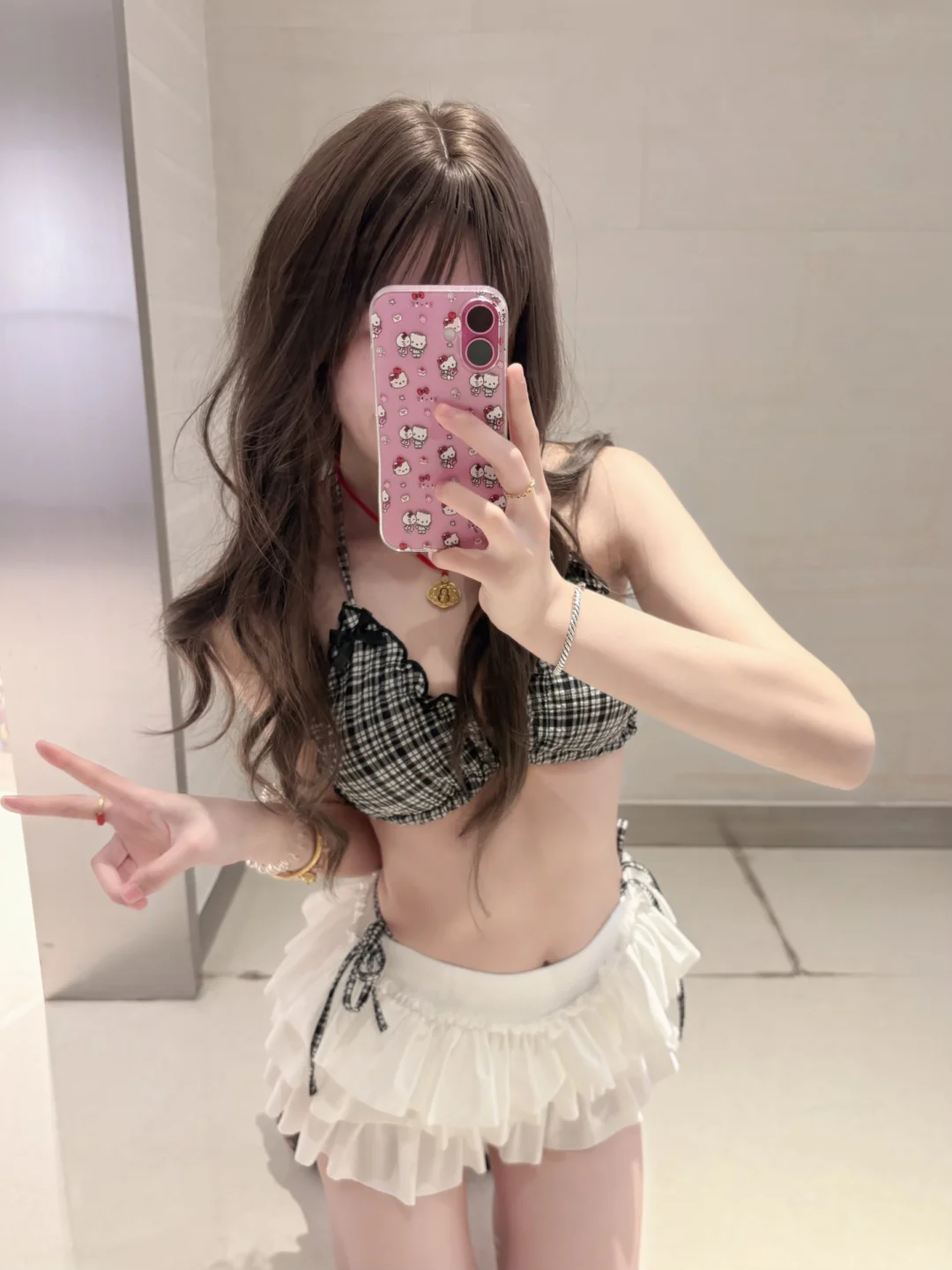 左滑上身！帮我穿上纯欲小泳装