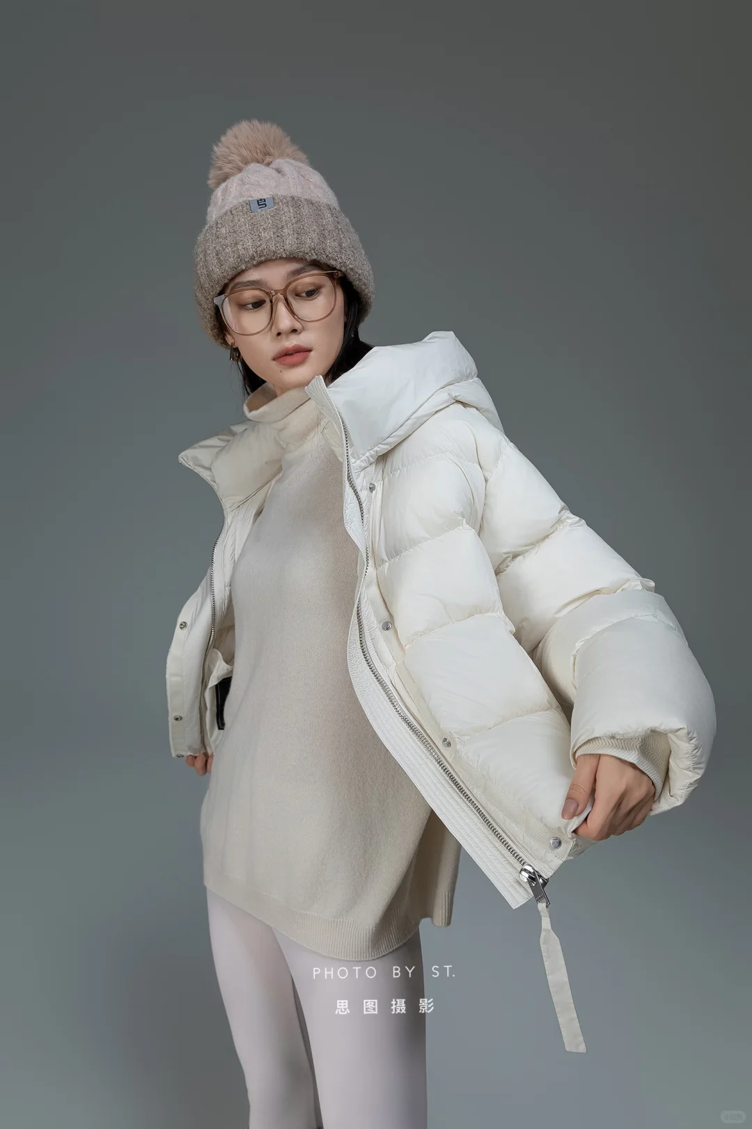 羽绒服拍摄｜棚拍 高辨识度女模