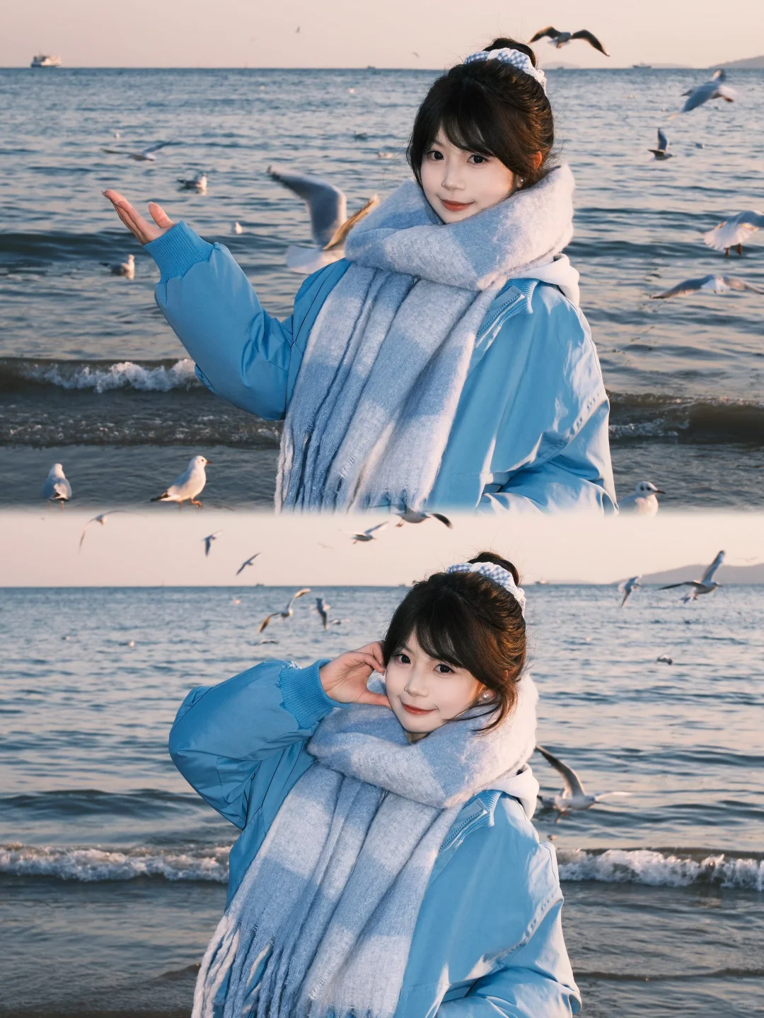 青岛栈桥拍照都来找这个小姐姐～超好看❗️