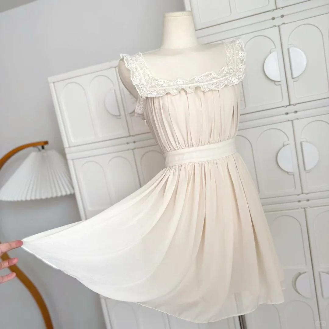 NAOAO 娇娇尤物 2025年夏季收腰蕾丝拼接花