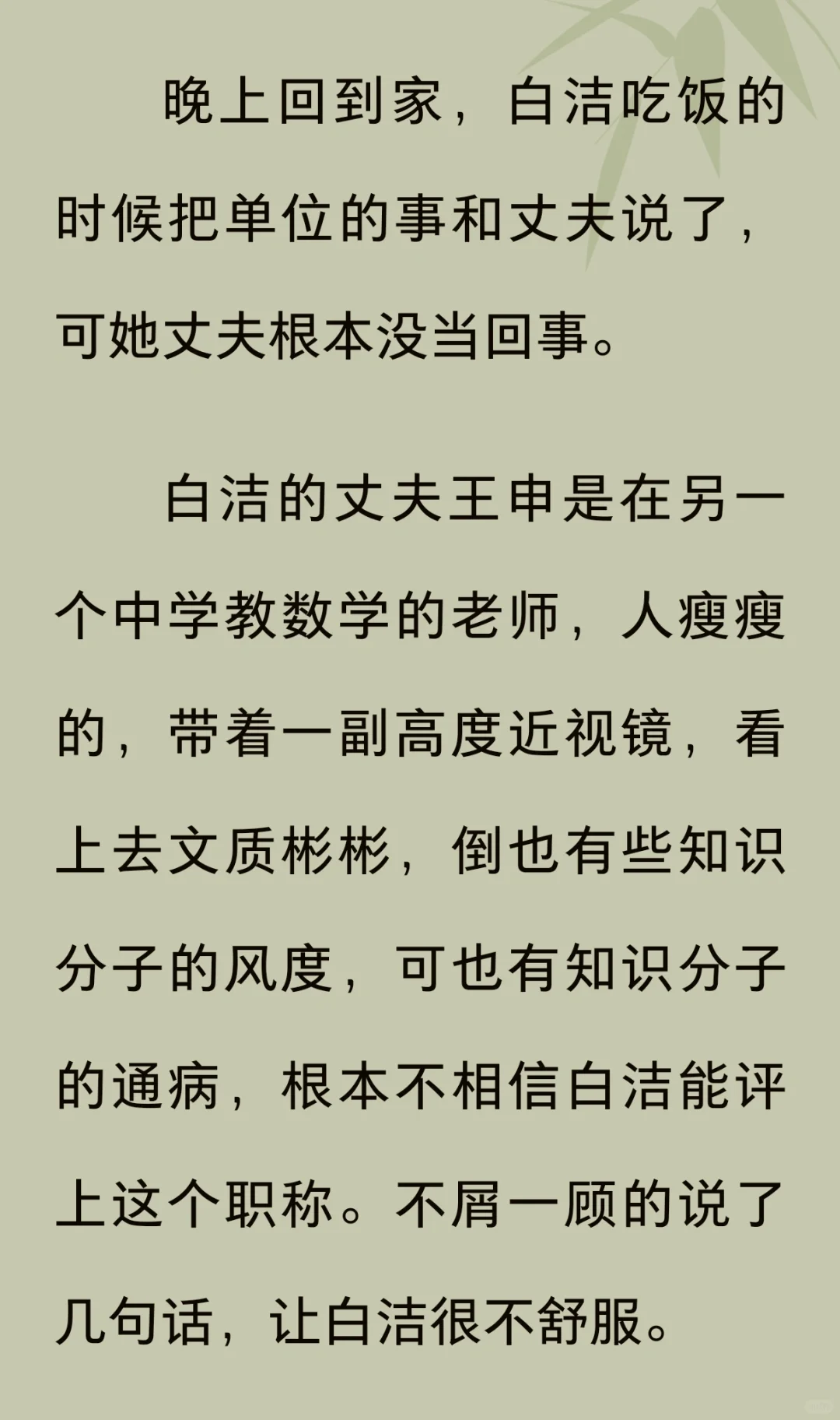 白老师小说，挑灯夜读的作品