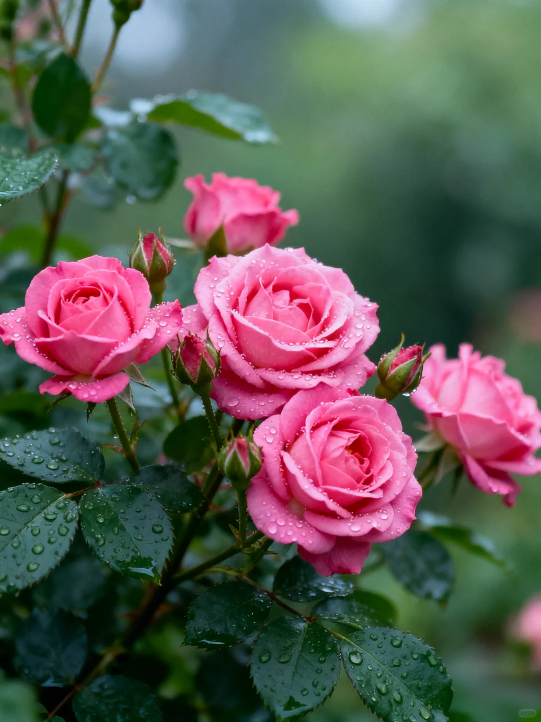 美图分享：雨后的玫瑰花更加娇艳欲滴