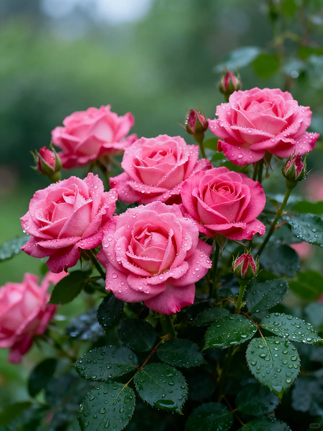 美图分享：雨后的玫瑰花更加娇艳欲滴