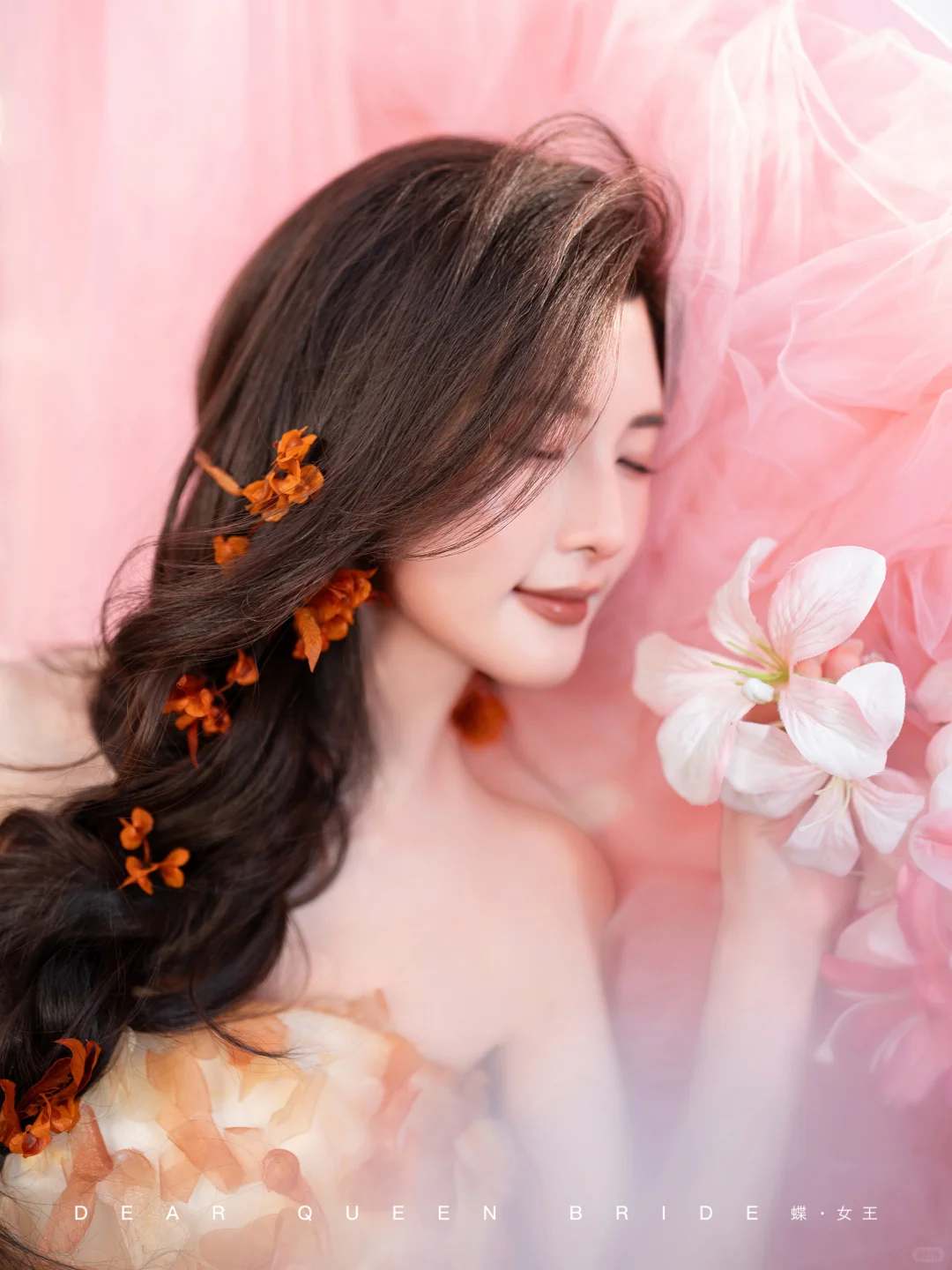 新中式甜妹新娘妆‼橘粉氛围感直接焊在脸上