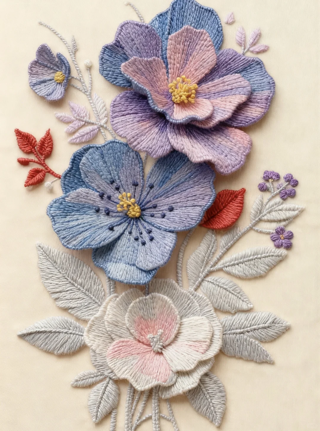 （花朵）不随春色争娇艳， 独抱清芬入画章