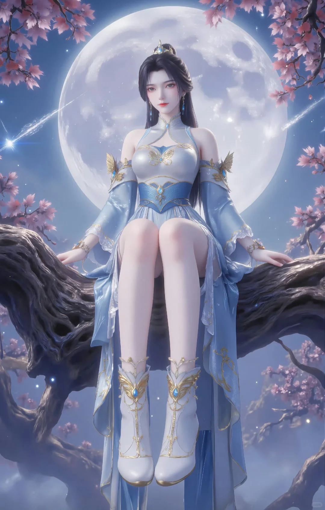 国漫女神，好身材大长腿高颜值头像对比。