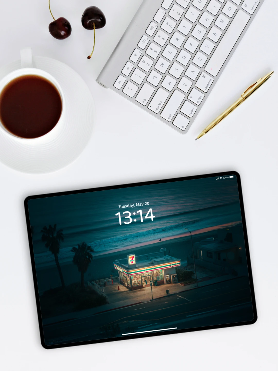 711壁纸 l 海边便利店