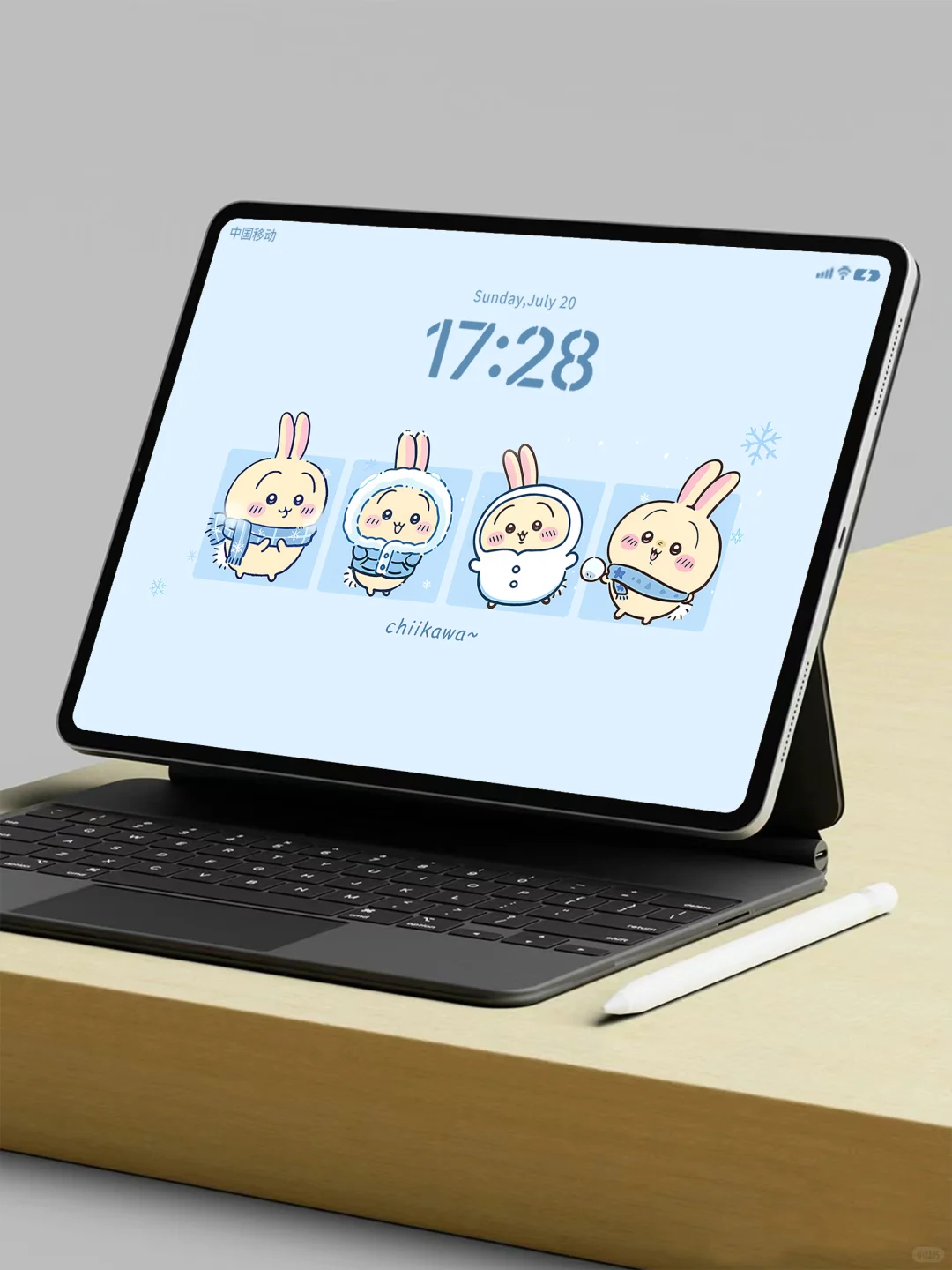 480｜平板壁纸｜乌萨奇冬日可爱壁纸