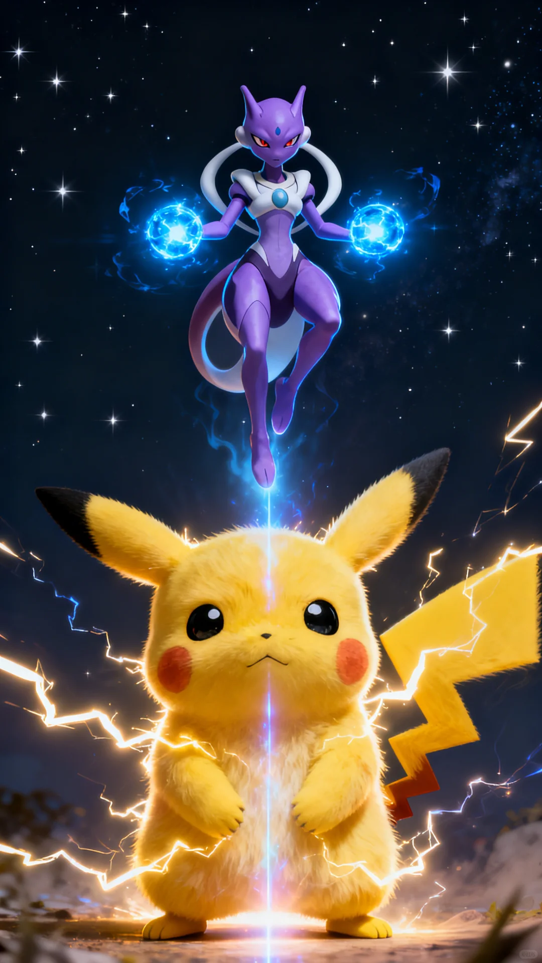 壁纸分享｜宿命对决！皮卡丘 vs 超梦⚡️