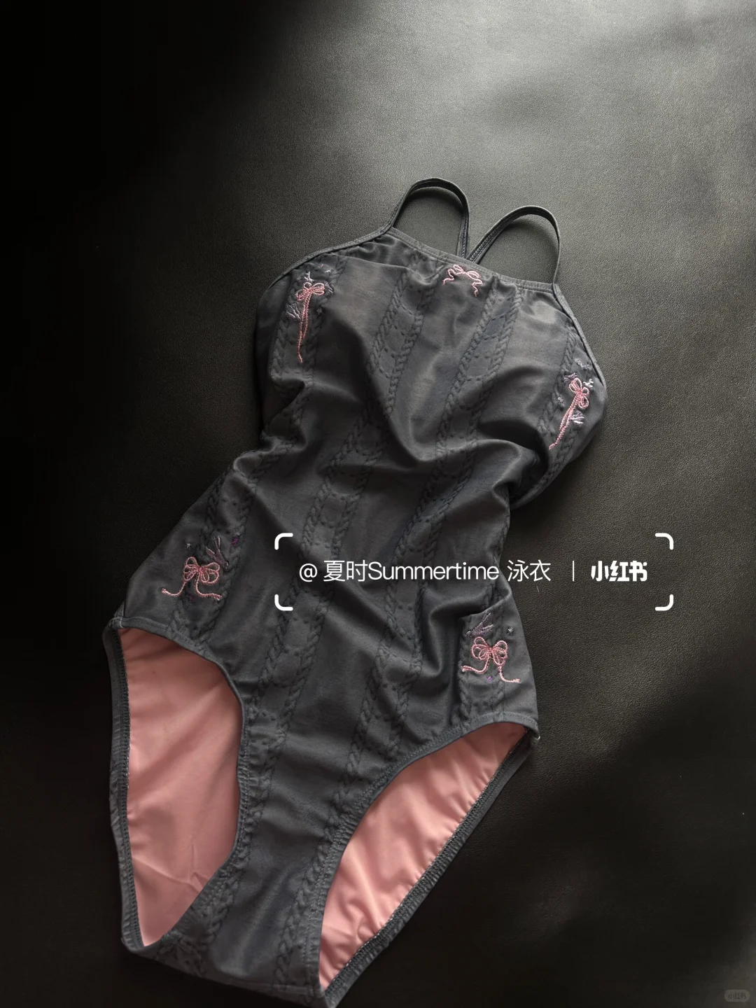 泳衣分享｜灰粉色蝴蝶结泳衣好少女心啊啊啊