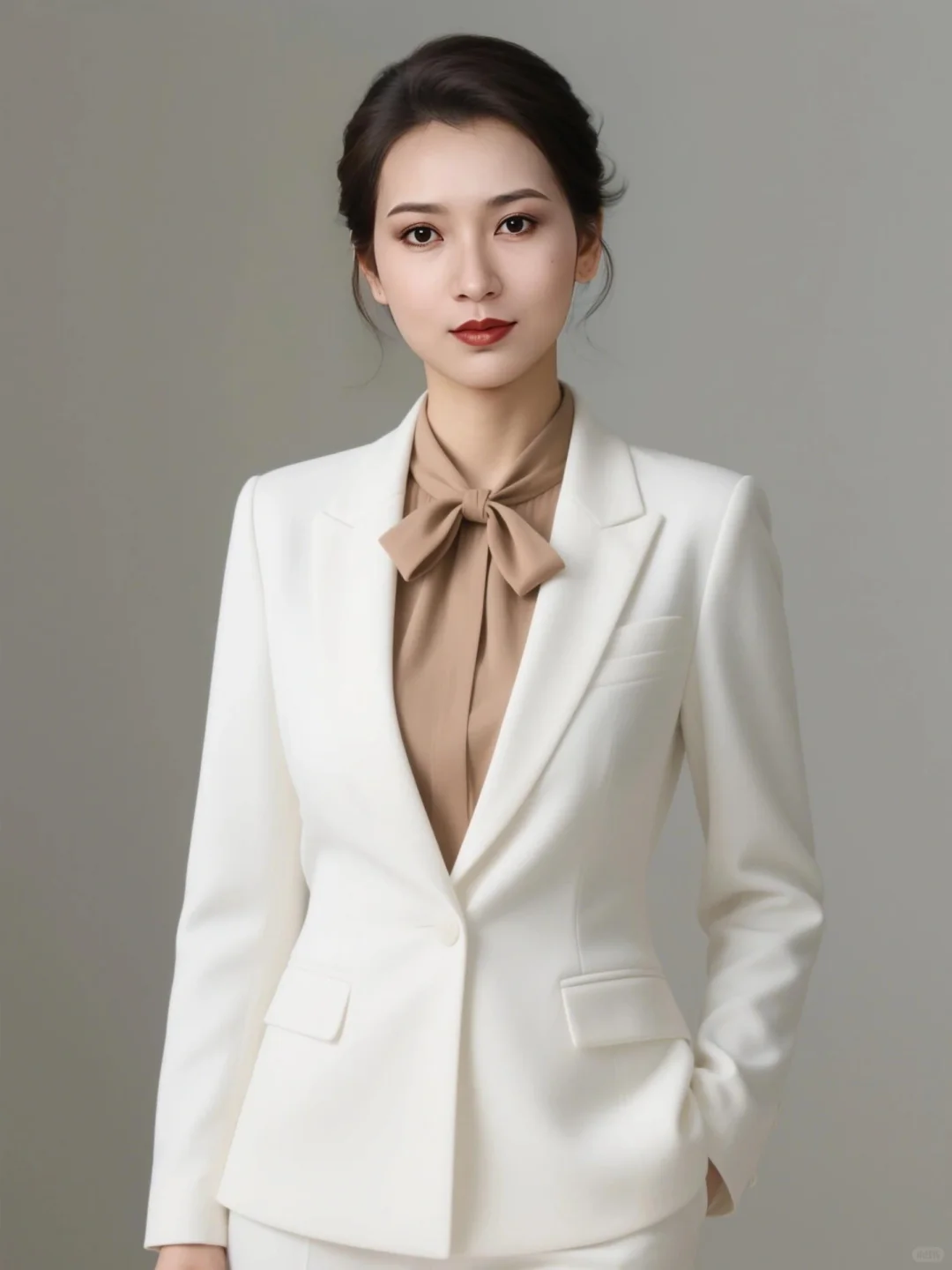 职业装西装形象照定制，极简高级感AI写真