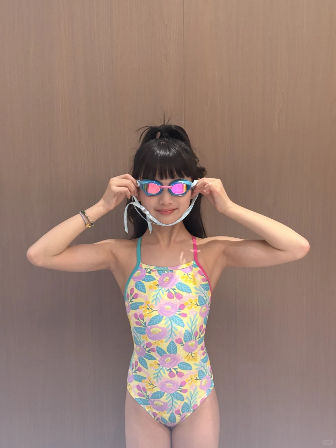 泳娃新泳衣的快乐～今天是花花女孩🏊‍♀️