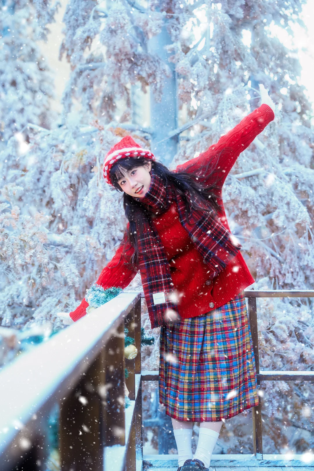 雪中美少女
