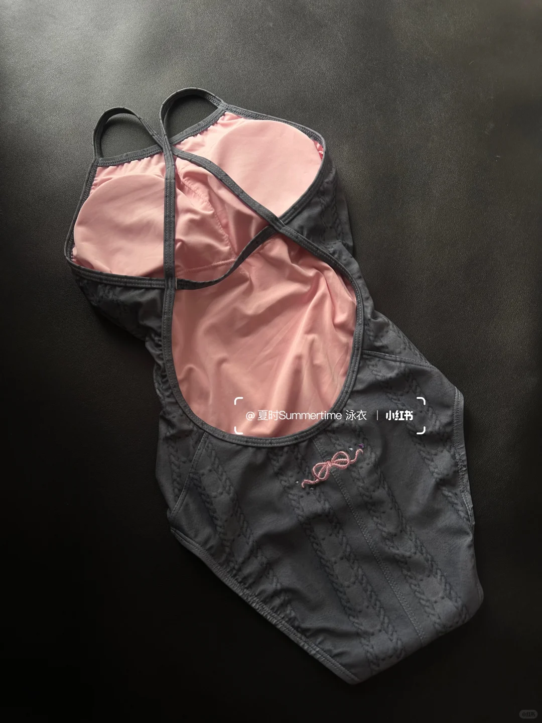 泳衣分享｜灰粉色蝴蝶结泳衣好少女心啊啊啊