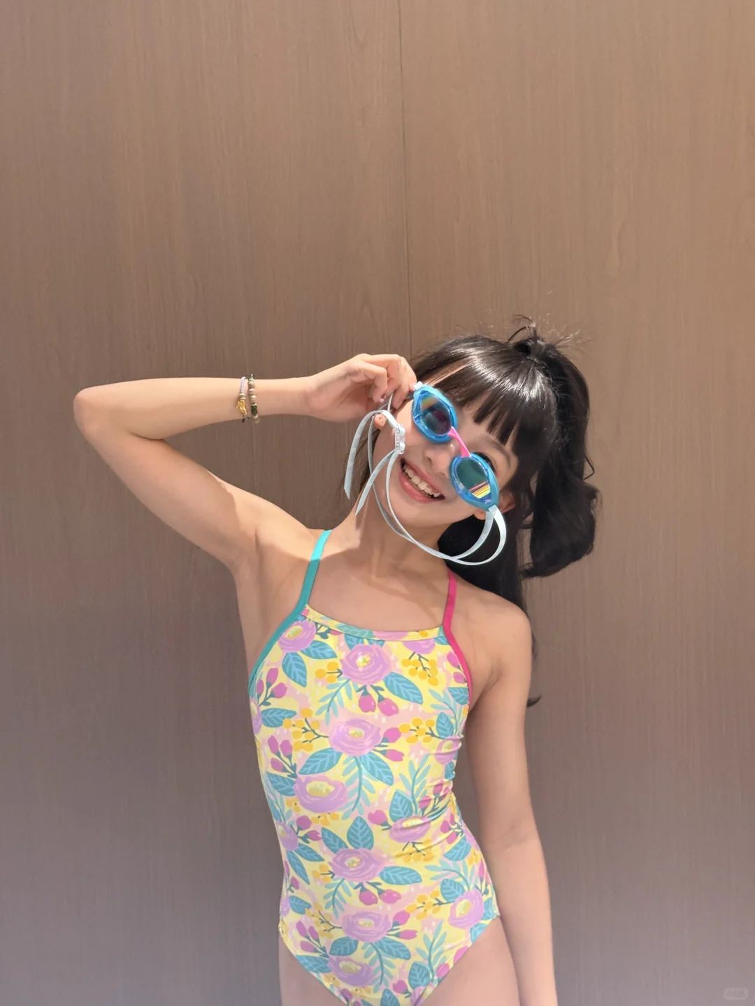 泳娃新泳衣的快乐～今天是花花女孩🏊‍♀️