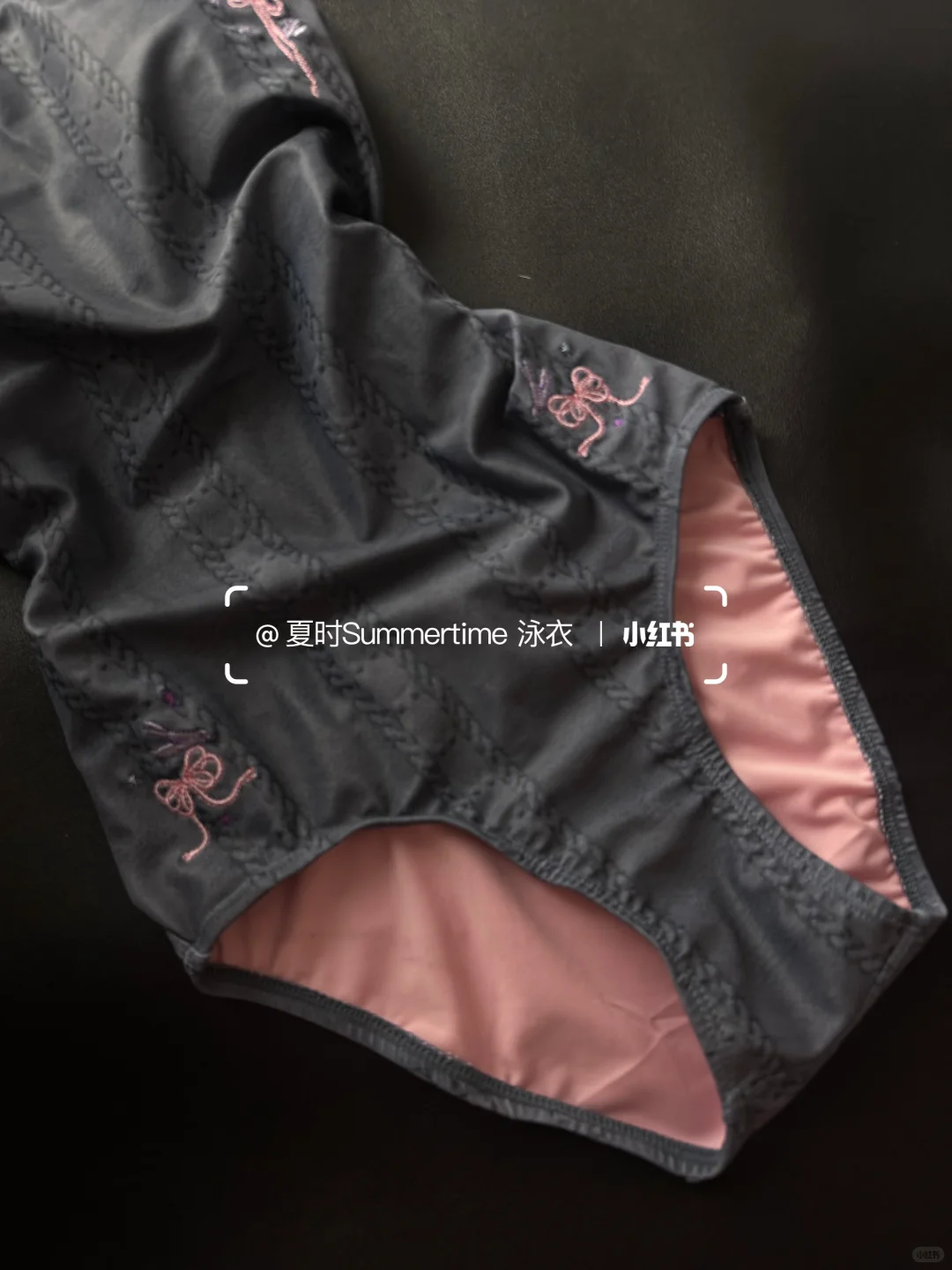 泳衣分享｜灰粉色蝴蝶结泳衣好少女心啊啊啊