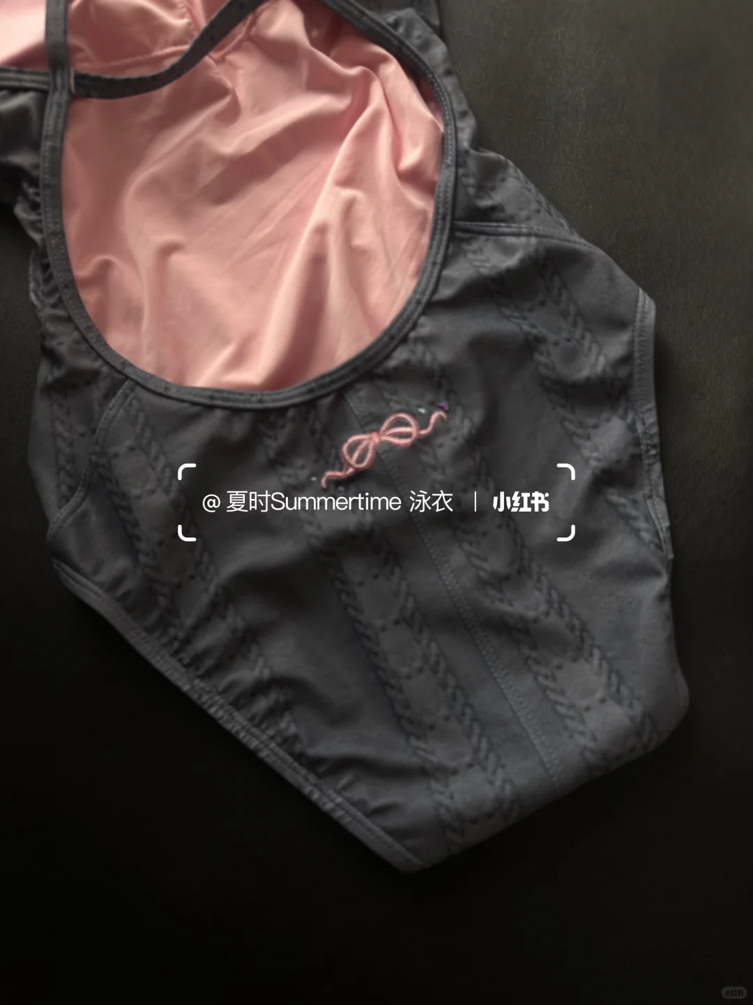 泳衣分享｜灰粉色蝴蝶结泳衣好少女心啊啊啊