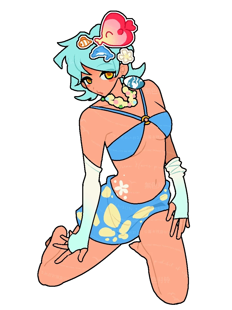 大冬天的也是画上泳装了