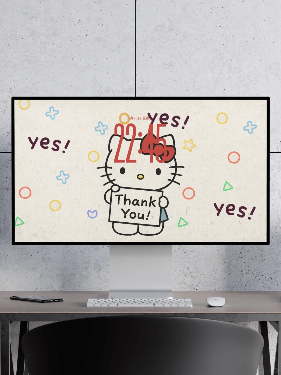 Hello Kitty|简笔画风电脑壁纸