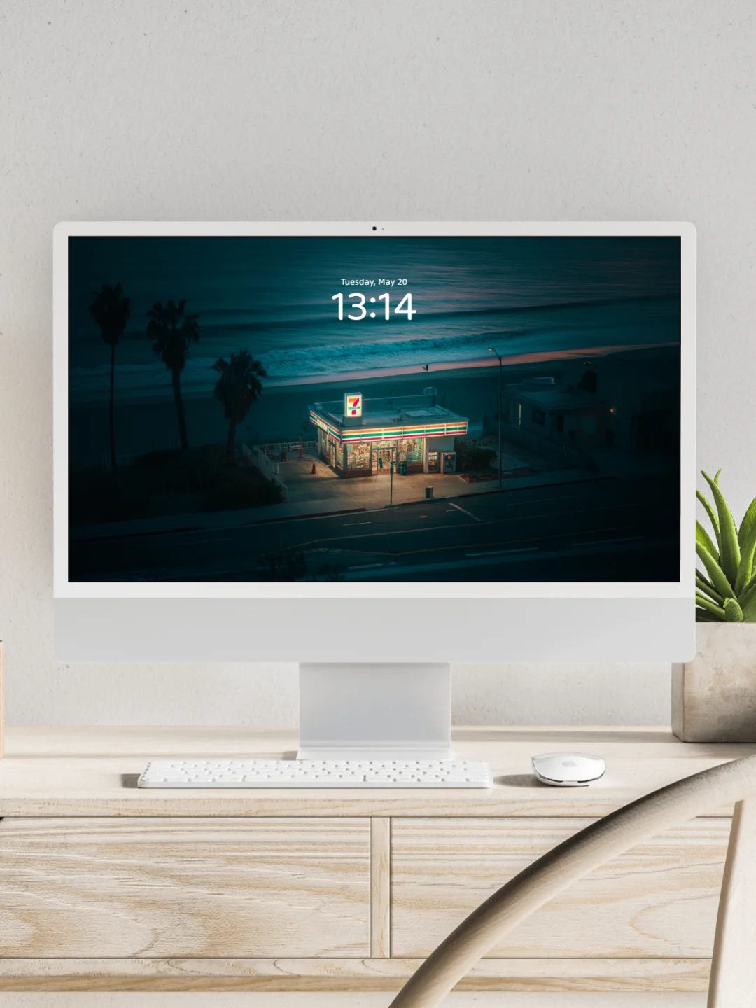 711壁纸 l 海边便利店