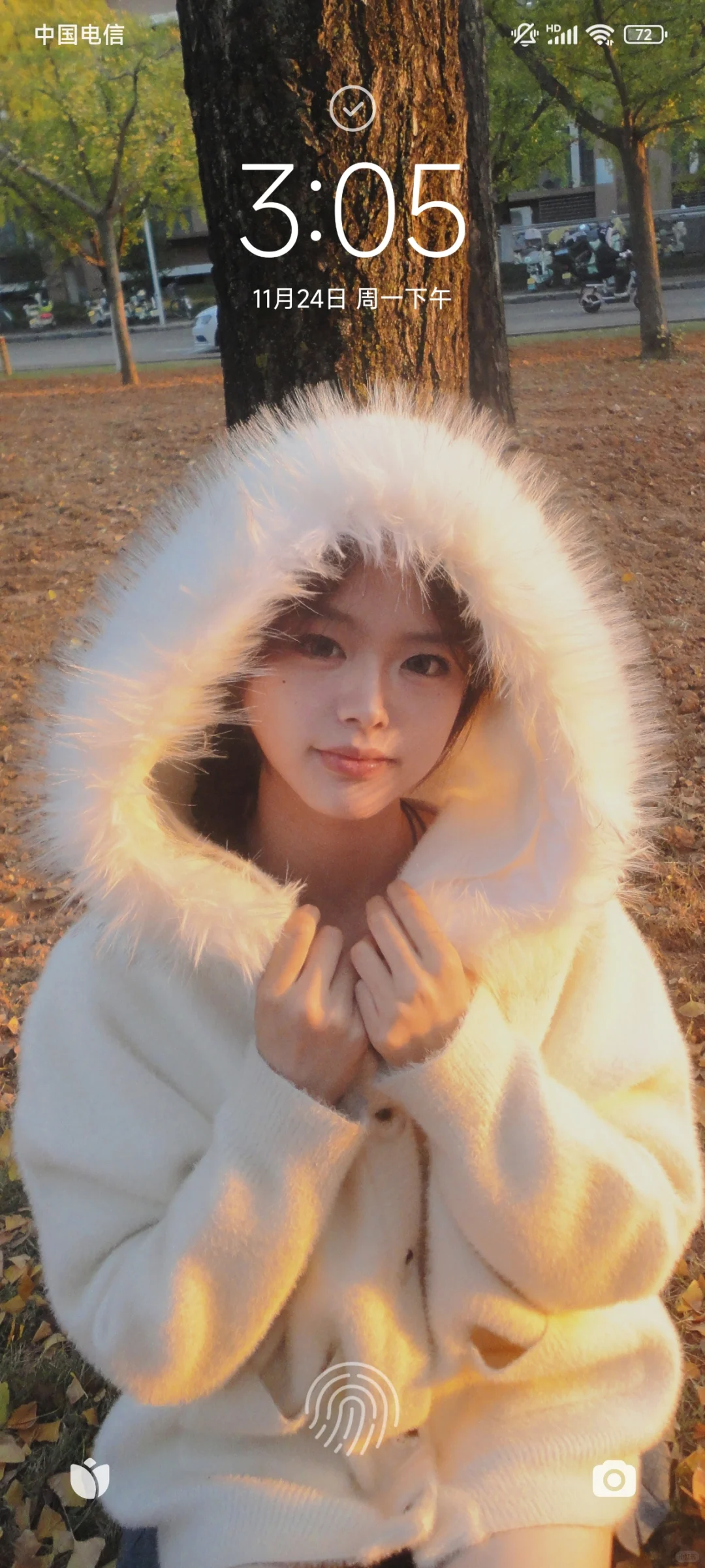 当我用自己的照片做成手机壁纸